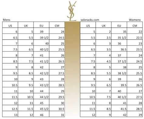 ysl belt size chart